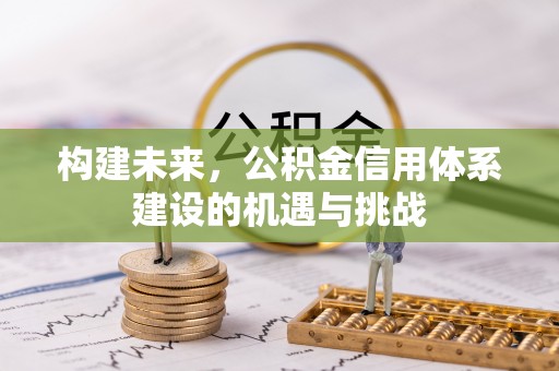 新罗构建未来，公积金信用体系建设的机遇与挑战
